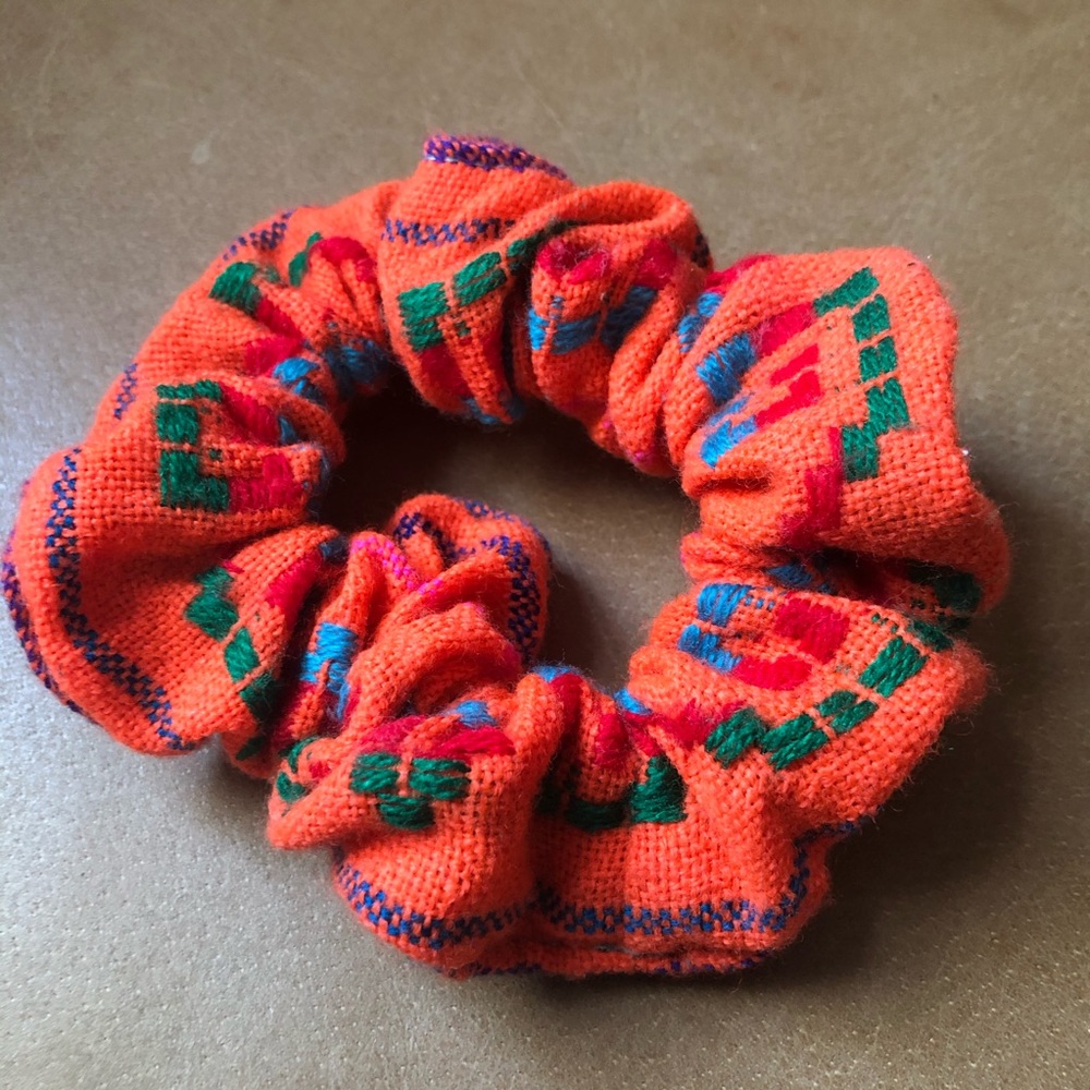 Boho scrunchie vibrant colors